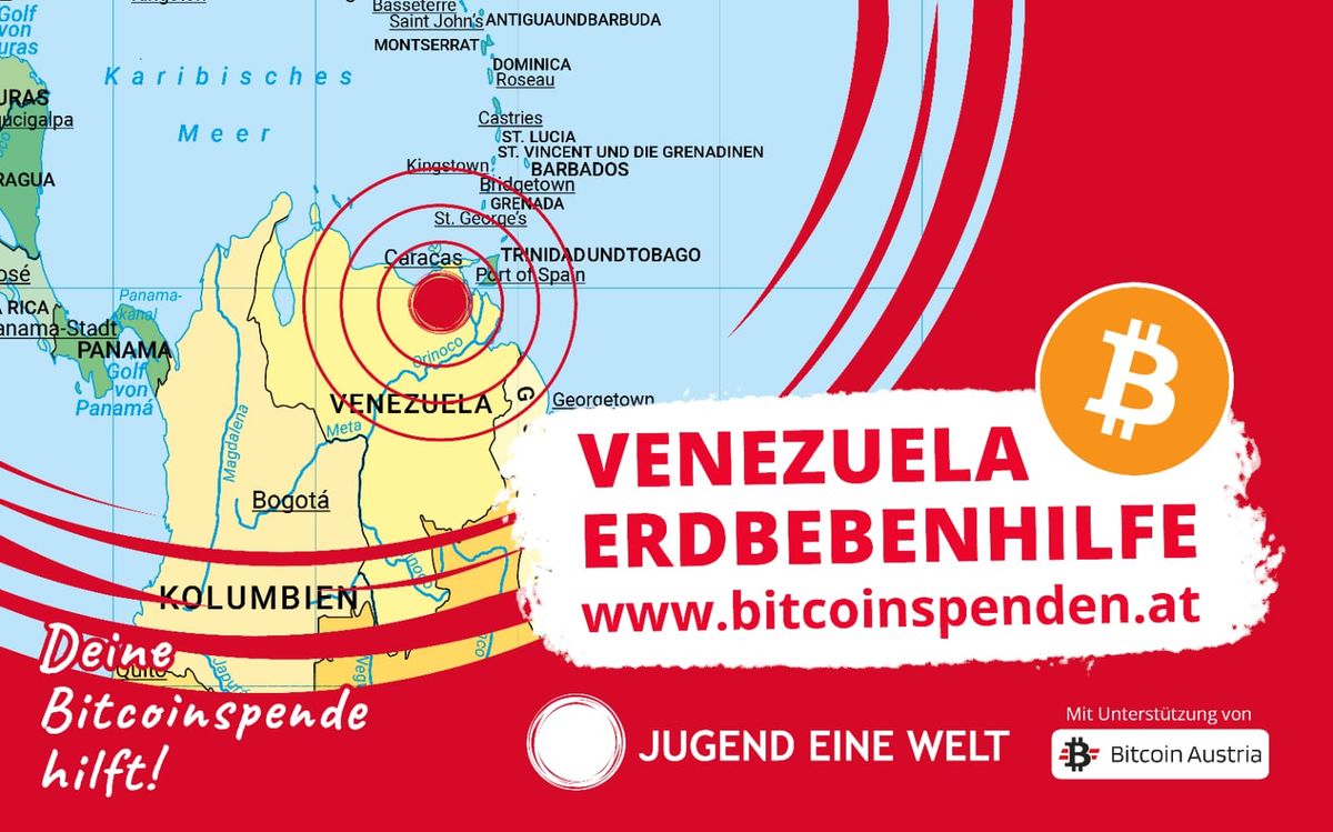 Erdbeben in Venezuela: Bitcoin-Spenden, die direkt ankommen